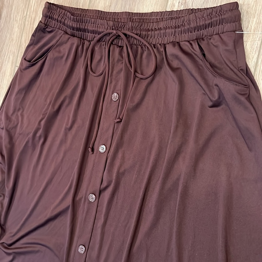 NWT Lularoe Marsha Skirt, Large, Pockets, Elastic Waist, Drawstring, Modest - Picture 9 of 11